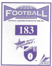 1999 Select AFL Stickers #183 Brendon Gale Back